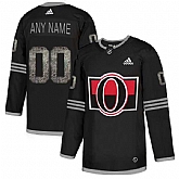 Customized Men's Senators Any Name & Number Black Shadow Adidas Jersey,baseball caps,new era cap wholesale,wholesale hats